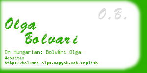 olga bolvari business card